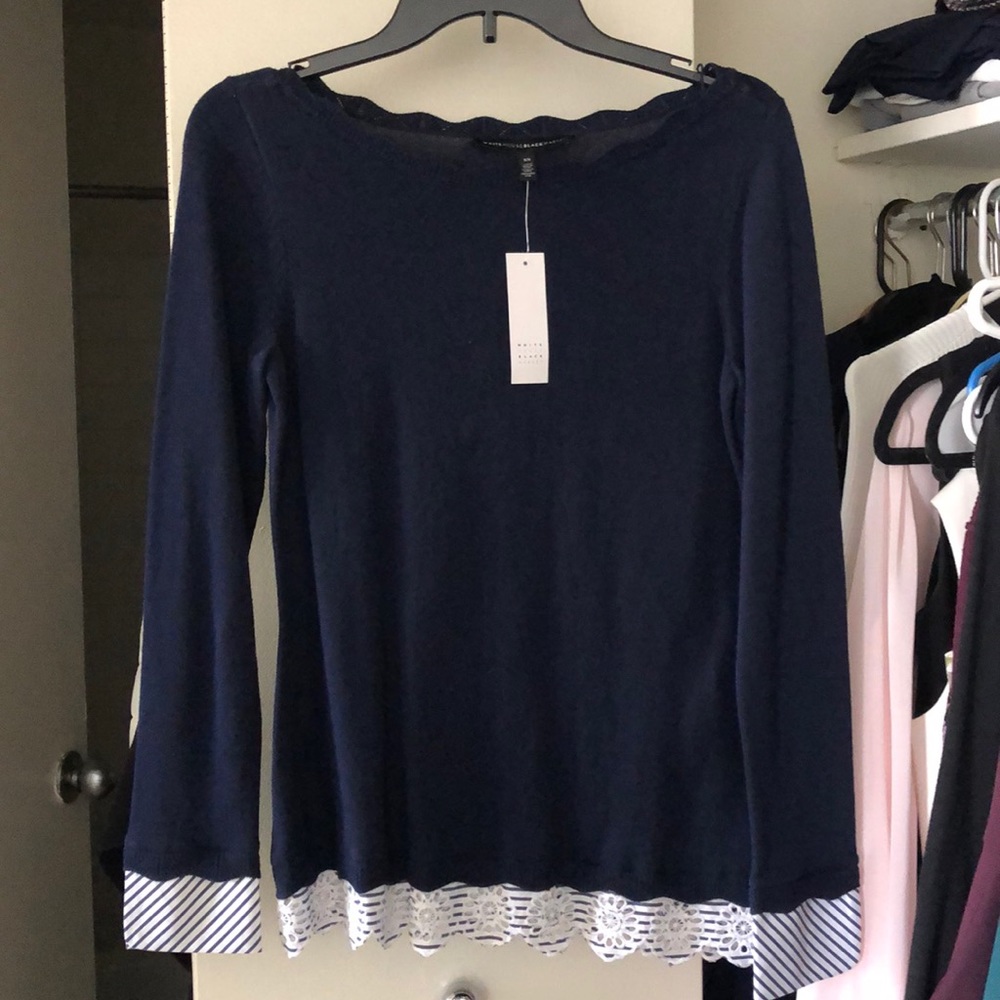 Blue long sleeve light sweater